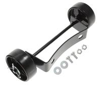YARNOW Kit de Roues en Fer Noires Portable Installation Facile pour Chauffage Extérieur de Terrasse Compatible Chauffages Gaz et Parasols