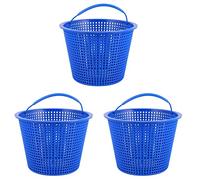 YARNOW Lot 3 Panier Skimmer Piscine 18 x 13 cm - Panier de Filtration | Filtre de Pompe pour Ecumoire, Accessoire de Nettoyage Bassin avec Anse Anti-Débris, Idéal Feuilles et Petits Déchets