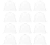 YARNOW Lot de 12 cloches de protection en plastique pour plantes : serre d'extérieur transparente, mini-serre, cloche réutilisable pour semis de jardin et de terrasse (9,9 cm x 9,9 cm x 8 cm).