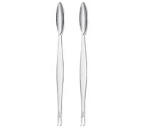 YARNOW Lot de 2 Fourchettes Multifonctionnelles pour Fruits de Mer en Acier Inoxydable, Outil Pratique et Facile à Transporter pour Ouvrir Crabes et Crustacés