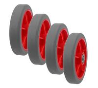 YARNOW Lot de 4 Roues Silencieuses en Pp et Tpr 5 Pouces pour Chariot de Courses Pliant Trou Central de 6mm, Compatibles Universellement pour Supermarché