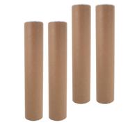 YARNOW Lot de 4 Tubes à Affiches en Carton Kraft Marron, Tubes Ronds pour Rangement Sécurisé et Expédition de Dessins et Plans au Bureau