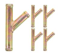 YARNOW Lot de 5 raccords en Y métalliques pour durite de chauffage | Coupleur de durite de liquide de refroidissement pour le remplacement et l'entretien du chauffe-eau de moteur de voiture