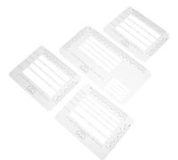 YARNOW Modèle de Pochoir pour Adressage D'enveloppes 4pcs en Pp 4 Styles Différents, Guide D'écriture Ergonomique pour Lettres et Correspondances