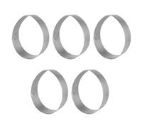 YARNOW Moule à Biscuits Forme Œuf de Pâques en Acier Inoxydable 5pcs Bords Délicats et Robustes pour DIY et Fête D'anniversaire