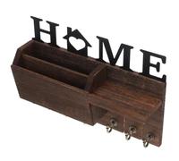 YARNOW Organisateur Mural D'entrée en Bois Massif Style Vintage Porte-clés et Boîte à Courrier Multifonction pour Décoration Maison et Rangement