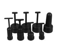 YARNOW Outil de Démontage de Bague de Douille Lampe en Plastique Noir 8pcs Compatible G9 E14 E26 E27 Prise Antidérapante pour Installation et Réparation