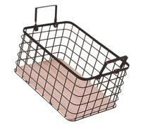 YARNOW Panier en Fer Forgé avec Poignées Doubles, Design Ajouré, Panier Portable pour Rangement de Fruits et Légumes, pour Salle de Bain Cuisine Couleur Aléatoire