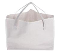 YARNOW Paquet avec Poignées Triangulaire de Rangement Toile, pour Cintres | Grosse Capacité, Gain de Place, pour Buanderie et Penderie, Beige avec Fond Rigide