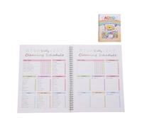 YARNOW Planificateur Annuel de Nettoyage pour Bureau et Maison, Portable avec Papier Épais, 56 Pages, pour Organisation à Domicile Bureau