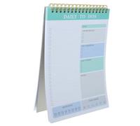 YARNOW Planificateur Journalier à Double Spirale Papier Non Adhésif Vert, Bloc-notes de 60 Feuilles pour Organiser L'agenda et Rappels Efficaces