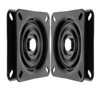 YARNOW Plaque Pivotante Robuste en Fer 2pcs pour Tabouret de Bar et Chaise Inclinable Rotation Fluide à 360° et Trous de Fixation 6x15mm pour Usage Intensif