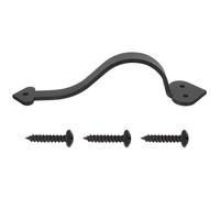 YARNOW Poignée de Porte de Grange Style Rétro Noir, en Acier au Carbone | Résistant à Rouille, Prise Confortable, Usage pour Armoires et Portes Intérieures, Design Simple et Élégant