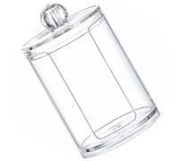 YARNOW porte-gobelet en papier jetable boîte à gobelets en papier transparent pour coiffeuse et salle de bain, rangement compact pour cotons et bijoux