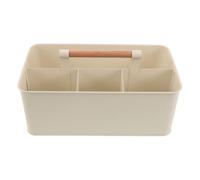 YARNOW Porte-Outils de Jardin en métal avec poignée en Bois, Organisateur d'outils de Jardinage à 4 Compartiments, Support pour ustensiles d'intérieur et d'extérieur de 33 x 18 x 13