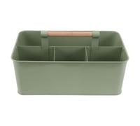 YARNOW Porte-Outils de Jardin en métal avec poignée en Bois, Organisateur d'outils de Jardinage à 4 Compartiments, Porte-ustensiles d'intérieur et d'extérieur de 13 x 7 x 5 Pouces
