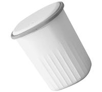 YARNOW Poubelle à Couvercle Blanche en Pp, Compacte Cuisine et Chambre | Usage Maison ou Bureau, Style Moderne Rustique, Stable et Solide, Format Petit, Blanc