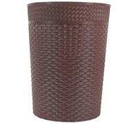 YARNOW Poubelle Domestique Grosse Capacité Imitation Rotin en Pp Réutilisable et Lavable Couleur Café, pour Bureau ou Chambre