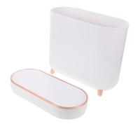 YARNOW Poubelle Mince de Salle de Bain Beige 12l avec Couvercle, Matériau Pet et Abs, Design Moderne Élégant, Facile à Nettoyer, Solide pour Usage Domestique