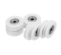 YARNOW poulie de roue poulie de levage en nylon 10pcs, rouleau en nylon à rainure en U, acier au carbone et nylon, palier intégré 625, pour systèmes coulissants de fenêtres et portes à