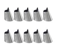 YARNOW Protecteur Doigts en Acier Inoxydable 10 Pièces, Outil Cuisine Anti-rouille pour Protection Anti-coupure, Adapté la Découpe la Préparation des Fruits