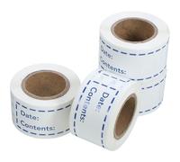 YARNOW Rouleaux D'étiquettes et Organisation Surface Écrivable pour Identification Lot de 4 Alimentaires Autocollantes Bleues Cuisine