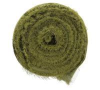 YARNOW Ruban Olive en Tissu Imitation Soie Bord Effiloché, Toucher Doux et Sensation Délicate, pour Célébrations, Présents et Décorations Élégantes