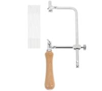 YARNOW Scie à Bijoux Réglable avec Poignée en Bois, Acier Solide, Facile à Utiliser pour Fabrication de Bijoux, Kit Complet avec Lames de Rechange, pour Création Style Plusieurs styles