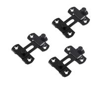 YARNOW Serrure de Porte Coulissante Améliore la Sécurité en Acier Inoxydable Noir 3pcs pour Portes en Bois et Métal Fenêtres et Abris