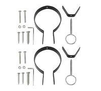 YARNOW Sets de Pièces de Support à Jambon en Fer Noir, Accessoires Stables et Faciles à Nettoyer Lot de 2 pour Support de Jambon Espagnol et Italien
