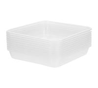 YARNOW Soucoupes Carrées pour Plantes en Pot en Plastique 10pcs, Plateaux Anti-Fuite et Anti-Taches, Bac à Eau pour Jardin Intérieur et Extérieur