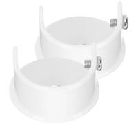 YARNOW Support de Tringle à Penderie Endurance Forte 2 Pièces Style Simple et Élégant en Alliage Blanc Robuste pour Fixation Latérale de Tringle à Rideaux