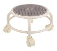 YARNOW Tabouret à Roulette Rond, Tabouret Roulant pour Pédicure en Plastique, Pratique et Confortable à Utiliser, pour Salon de Beauté ou Usage à Domicile