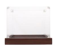 YARNOW Vitrine Acrylique Élégante et pour Mini Casque de Baseball pour avec Base en Bois Massif, Légère Offrant Une Vue à 360 Degrés Collectionneurs et Bureau