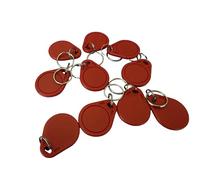YARONGTECH® ISO14443A - Porte-clés RFID 13,56MHz Rouge de proximité ABS IC NFC Tags RFID 1K étiquette accès pour contrôler (Lot de 100)