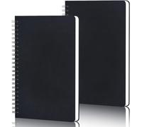 Yarotm Carnet Spirale A5-2 Pièces Cahier Spirale A5 Page Blanche - 14x21cm Carnet de Notes Feuille Blanche 100g Papier - 60 Feuilles Bloc Note des Cahiers Spirale A5 de Dessin, Noir