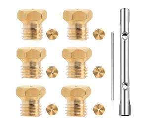YARVPUV 7 Pièces Gicleur Gaz Butane 6MB de Ville avec ouille 6/7 Gicleur Bouteille pour Bruleur Gaziniere Gaz, Cuisiniere Four 0,5 0,7 0,7 0,9 0,95 1,15
