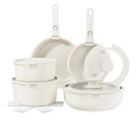 YASHE Ensemble de poêles antiadhésives, 3 pièces - Poêles en granit de 20/24/28 cm, compatibles induction, saines et durables, idéales pour les omelettes et la cuisine quotidienne, gris