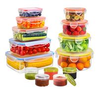YASHE Boîte Conservation Alimentaire 28 Pièces, Sans BPA Boîte Alimentaire Set, Plastique Boîte Hermetique Alimentaire, 100% Étanche, Adaptés au Micro-ondes et au Congélateur