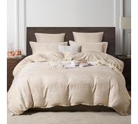 YASMENG Housse de Couette Satin 140x200 Beige Or Jacquard Imprimé Léopard Parure de Lit Satin Doux Brillant Deluxe Soie Linge de Lit Adulte avec Fermeture Éclair avec Taie d'oreiller 65x65 cm