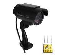 yasoe Caméra Solaire de Simulation de Surveillance Extérieure, Fausse Caméra Factice avec Lumière LED Noire