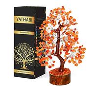 YATHABI Arbre de Vie en Cristal Cornaline - Pierre Précieuse Bonsaï Feng Shui - Décoration Spirituelle - Cadeau en Pierre Chakra