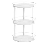YATINEY Étagère à Épices, Organisateur Pivotant, Plateau Rond à 3 Niveaux, Plateau à Épices Rotatif, pour comptoir de Cuisine, Table à Manger, Coiffeuse, Bureau, Blanc XSR23WW