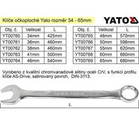 YATO Clé à molette 65mm CrV