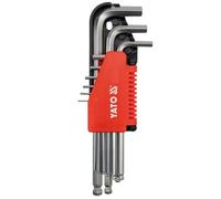 YATO Ensemble clé hexagonale avec bille 9 pcs 2 -10 mm