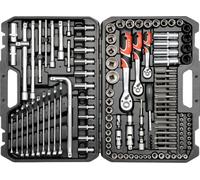 YATO Gola set 1/2", 3/8", 1/4" + accessoires 128 pcs YT-38872