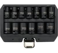 Yato - JEU DE 13 DOUILLES A CHOC IMPACT COURTES 6 PANS CARRE 1/2 DE 10 à 24 mm