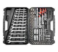 Yato Jeu de clés de serrage 1/4", 3/8", 3/8" et 3/8" , 3/8" 1/2" 111 Elem. 38831