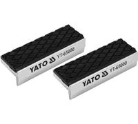 YATO Mâchoires de protection professionnelles de 75 mm en aluminium avec revêtement souple, 2 pièces, magnétique, utilisation universelle, protection optimale pour votre usine