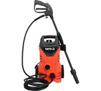 YATO Nettoyeur haute pression 1500 Watt, 120 bar, 5 m de tuyau, nettoyeur de joints, nettoyeur de façades, nettoyeur de terrasses, anti-mousse, nettoyeur de pierres avec pistolet à mousse Lance de pul